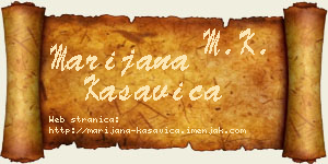 Marijana Kasavica vizit kartica